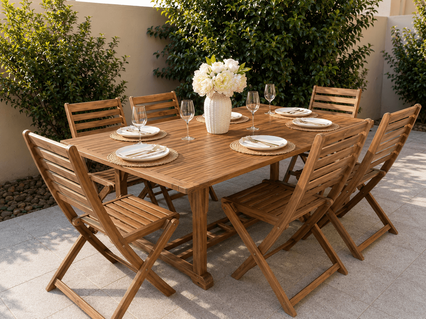 Outdoor dining setup