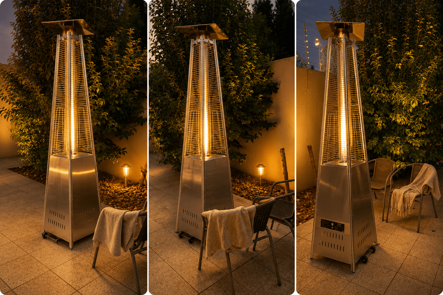 Multiple patio heaters